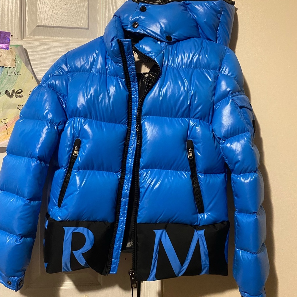 Moncler Blue and Black Kids Puffer Jacket